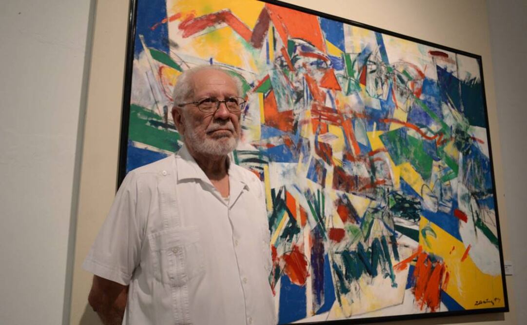 El maestro y pintor yucateco Gabriel Ramírez Aznar es uno de los representantes de la "Generación de la ruptura". FOTO: Cortesía Museo de Arte Contemporáneo de Yucatán.