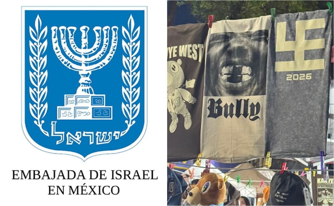 Embajada de Israel en México habla sobre la venta de mercancía no oficial, con esvásticas, en los dos conciertos que Kanye West ofreció en la Plaza de Toros México.
Fotos: Especial y César González / EL UNIVERSAL