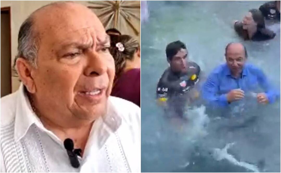 El piloto mexicano celebró con el expresidente de México su triunfo del GP de Mónaco. Foto: Especial