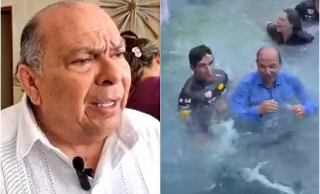 El piloto mexicano celebró con el expresidente de México su triunfo del GP de Mónaco. Foto: Especial