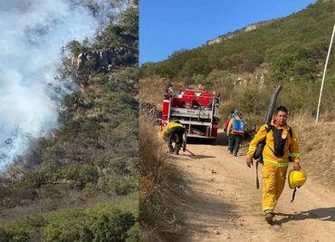Fuego devora 20 hectáreas de pastizal en cerro de Napateco; bomberos atienden otros incendios en Hidalgo