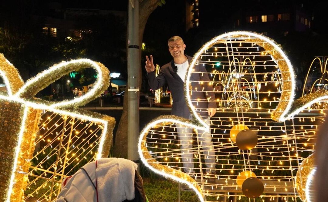 Alcalde de Miguel Hidalgo, Mauricio Tabe, inaugura alumbrado navideño en Polanco / Foto: Especial