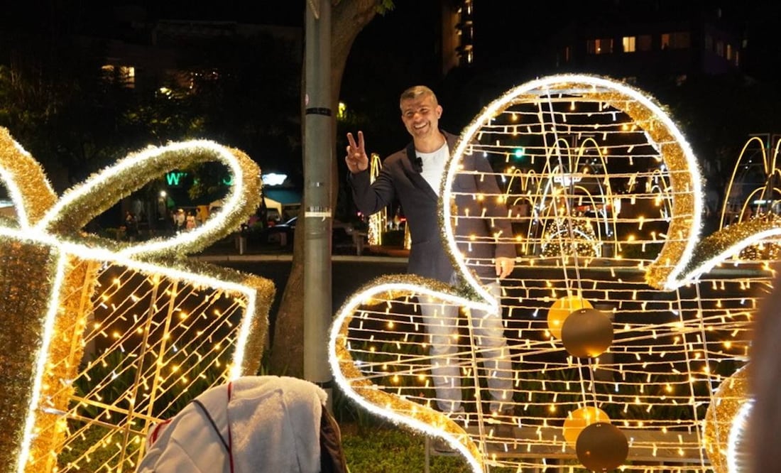 Alcalde de Miguel Hidalgo, Mauricio Tabe, inaugura alumbrado navideño en Polanco / Foto: Especial