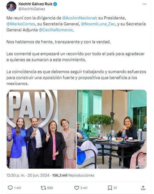 Xóchitl Gálvez. Foto: Captura de pantalla