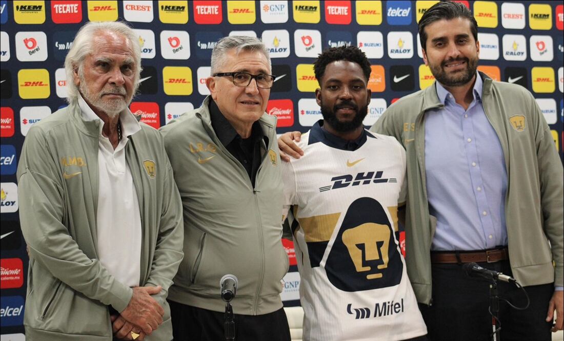 Álvaro Angulo fue presentado como refuerzo de Pumas / Fotos: Maritza Villagómez
