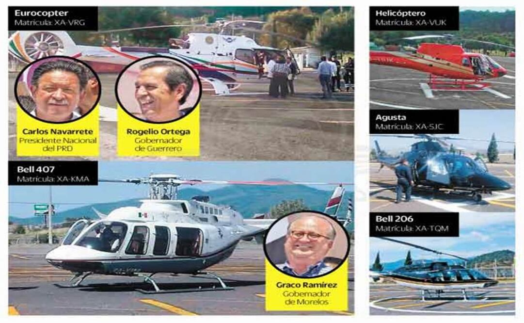 La izquierda también viaja en helicóptero