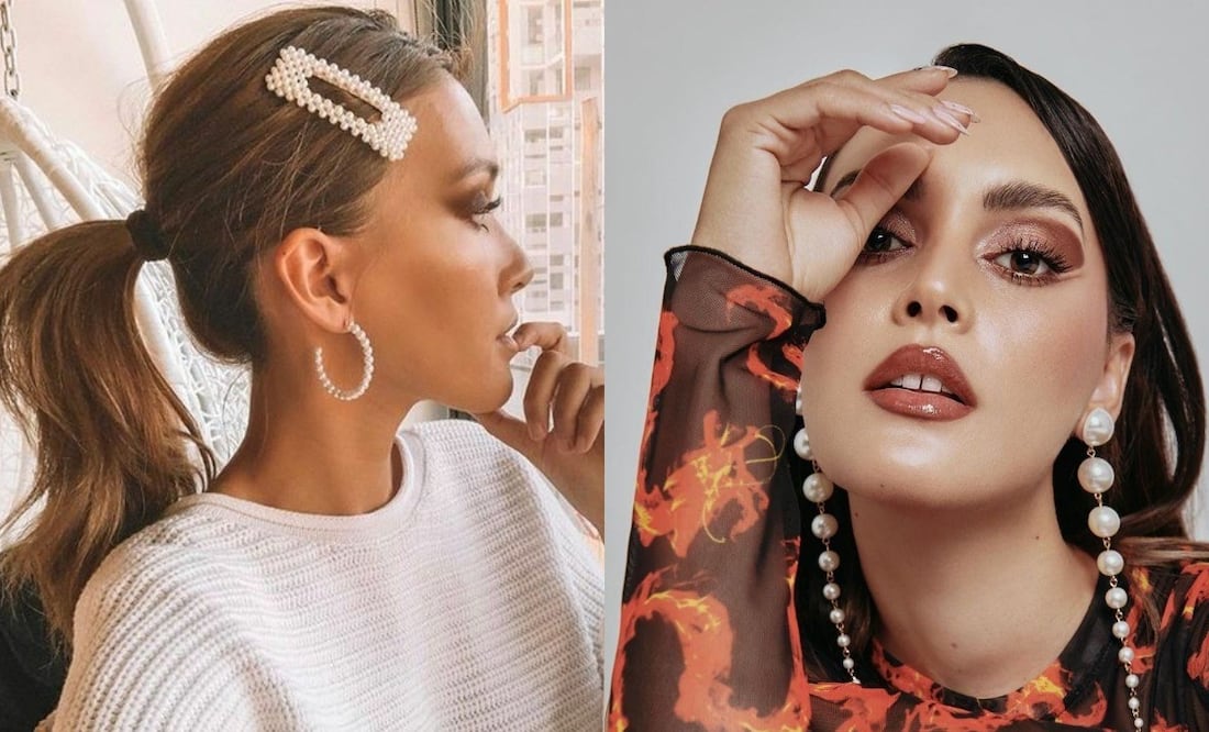 Combina las perlas con tu look de primavera. Foto: Pinterest