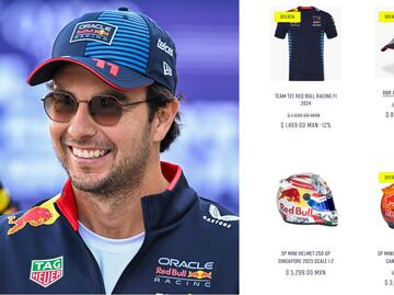 Tienda de Checo Pérez remata los productos de Red Bull; hay grandes descuentos