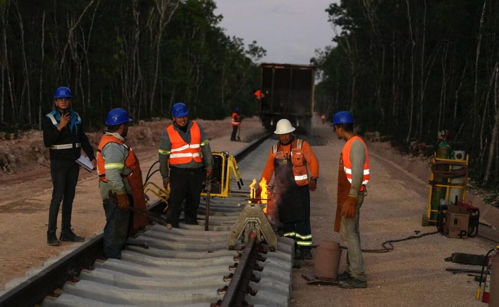 La presidenta Claudia Sheinbaum supervisa Tren Maya de carga en Quintana Roo. Foto: Especial
