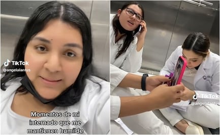 TikTok: Estudiantes de medicina quedan atrapadas en elevador y se viraliza; "atorada pero fabulosa"