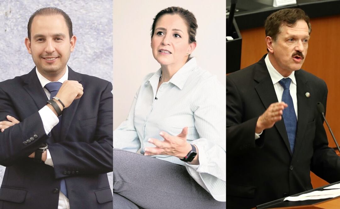 Marko Cortés, Martha Tagle y Juan Carlos Romero Hicks. Foto:Especial