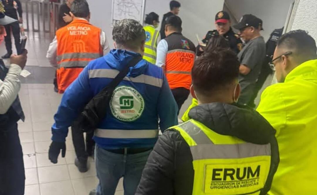 Este jueves 16 de enero, un hombre se desvaneció en la estación Bellas Artes de la Línea 8 del Metro (16/01/2025). Foto: X @Gposiadeoficial
