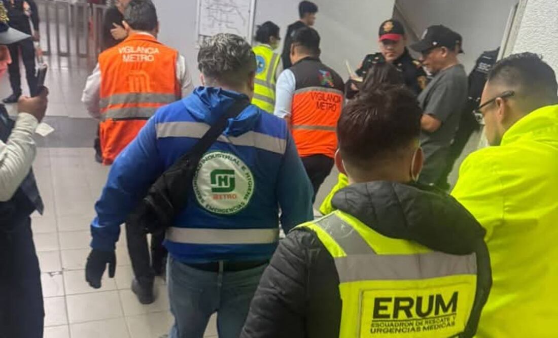Este jueves 16 de enero, un hombre se desvaneció en la estación Bellas Artes de la Línea 8 del Metro (16/01/2025). Foto: X @Gposiadeoficial