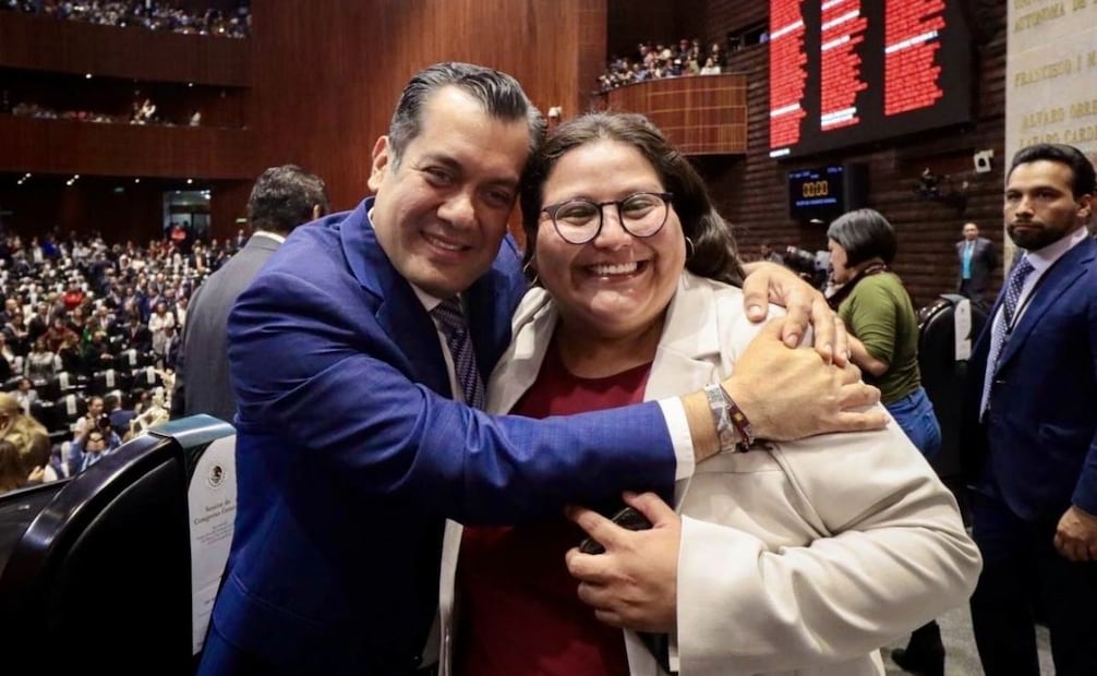 Morenistas celebran nombramiento de Citlalli Hernández en la Comisión Nacional de Elecciones (16/04/2026). Foto: Especial