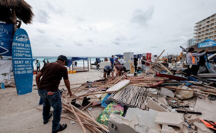 En megaoperativo, autoridades federales y locales recuperan playa invadida en Cancún