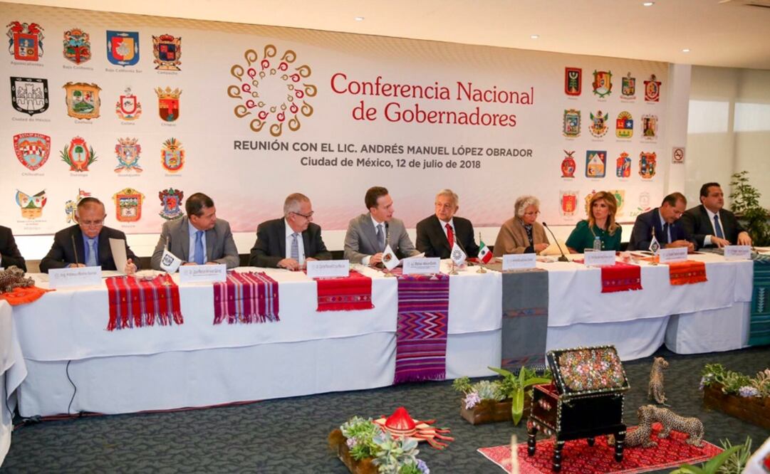 AMLO sostendrá otro encuentro, en septiembre, con integrantes de la CONAGO. Foto: Twitter @CONAGO_oficial 