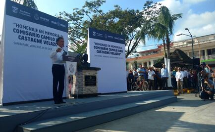 Rinden tributo a ex comisionado de la Policía Federal asesinado en junio en Veracruz