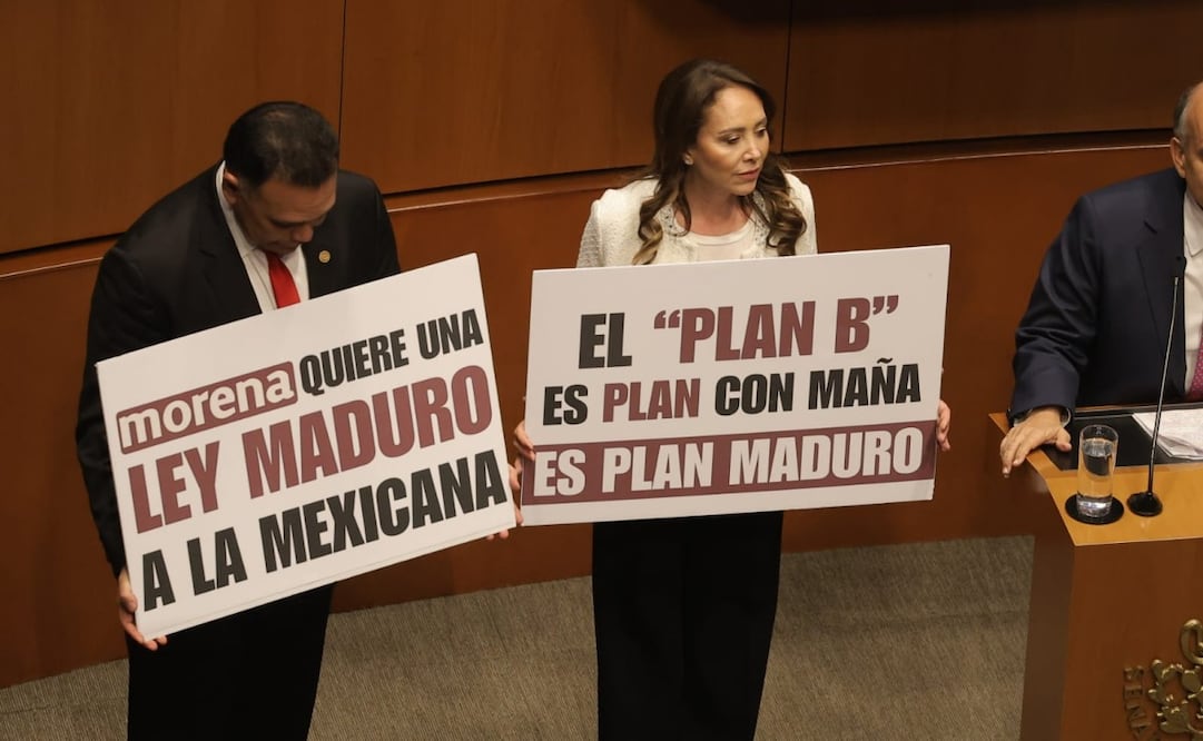 Durante la sesión ordinaria se discute el "Plan B" de la Reforma electoral en el Senado de la República. Foto: Gabriel Pano/EL UNIVERSAL