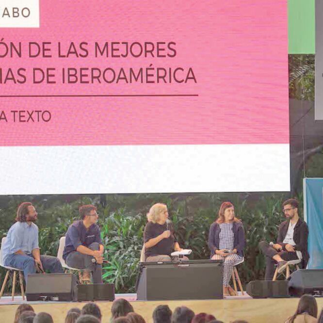 Mesa de exposición durante el “Festival Gabo”, en la edición de 2017. CORTESIA FESTIVAL GGM