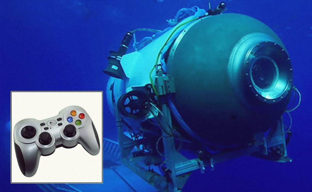 El submarino Titán era manejado con un control de videojuegos. Foto: AFP