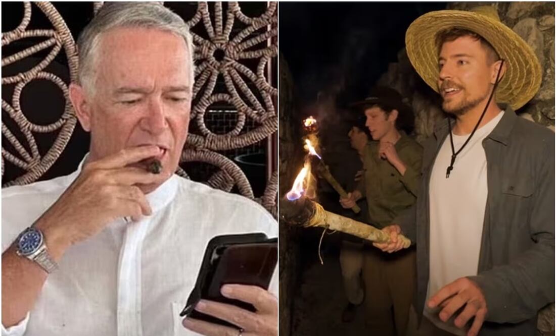 Por medio de la plataforma X, el fundador de Grupo Salinas bromeó sobre el hecho. Foto: X y YouTube