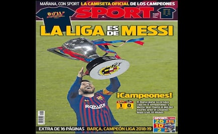 Lionel Messi brilla en las portadas tras el título del Barcelona