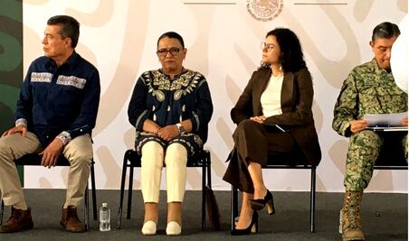 Por primera vez, AMLO está acompañado por la nueva secretaria de Gobernación, Luisa María Alcalde en la mañanera