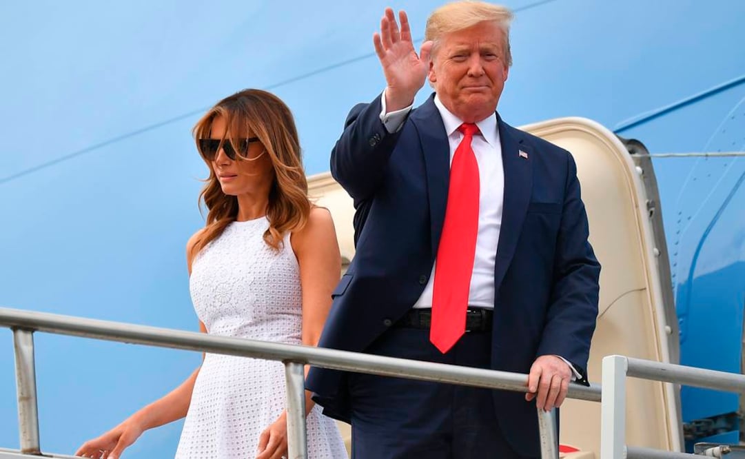 El presidente de Estados Unidos, Donald Trump, y la primera dama, Melania Trump (Fotos: Reuters y AFP)