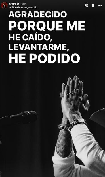 Christian Nodal compartió un mensaje de agradecimiento en redes sociales.