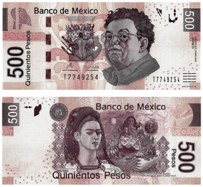 La evolución del billete de 500 pesos en México