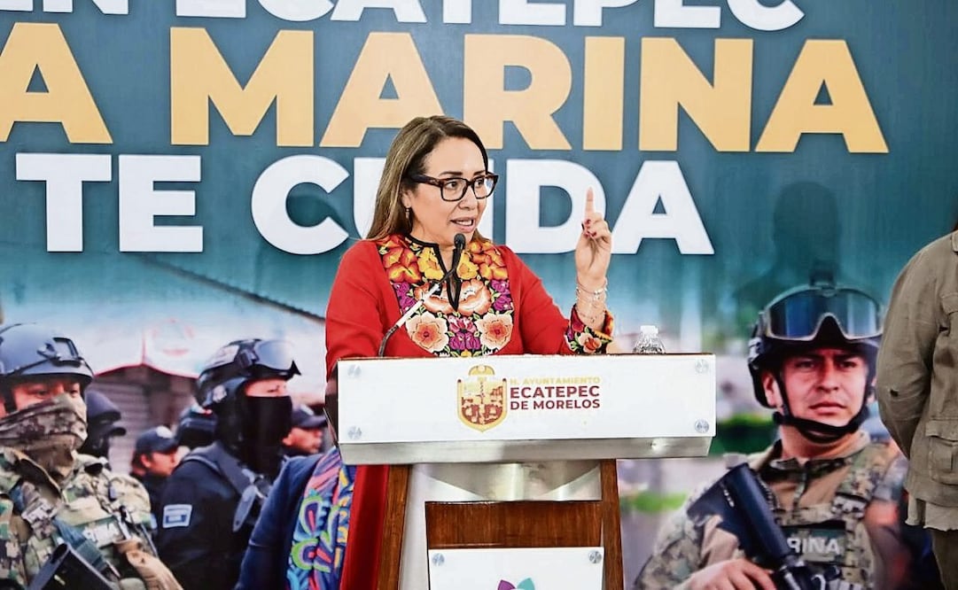 La edil Azucena Cisneros Coss destacó la coordinación entre los tres niveles de gobierno para la seguridad de Ecatepec. Foto: Especial