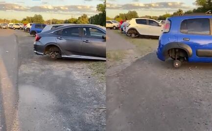 Festejan la Copa del Mundo y les roban las llantas