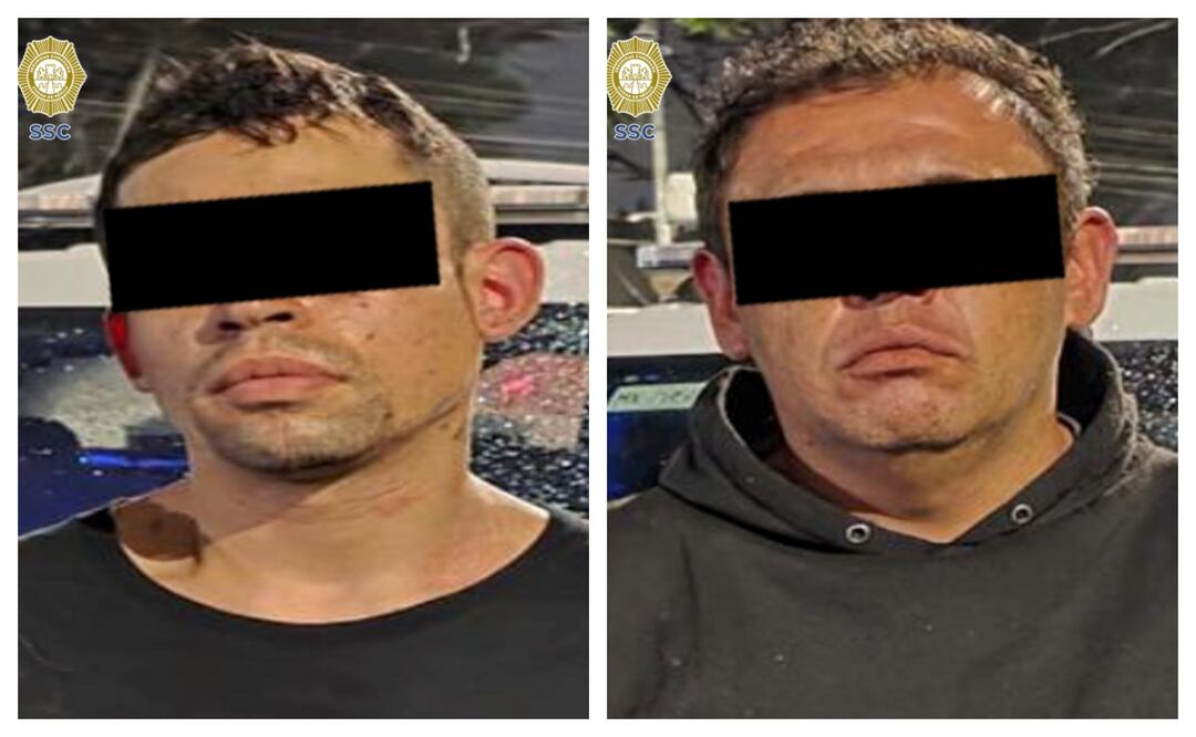 Detienen a dos presuntos integrantes de “Los Oaxacos” en Álvaro Obregón. Foto: Especial
