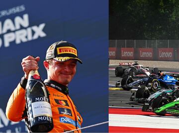 Lando Norris conquista el Gran Premio de Austria; Max Verstappen sufre un choque y queda fuera