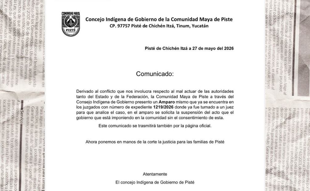 El Concejo Indígena de Gobierno presentó un amparo, expediente 1219/2026, buscan que un juez analice el caso. | Foto: Especial.