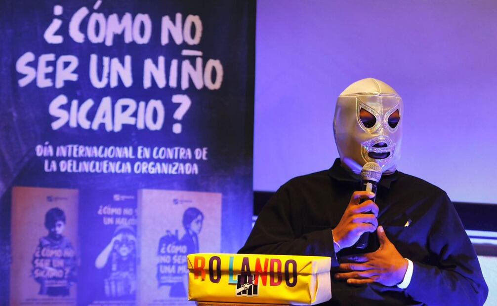 Saskia Niño de Rivera y la organización Reinserta presentan el manual "¿Cómo no ser un sicario?" en el Museo del Papalote este lunes 10 de noviembre de 2025. Foto: Berenice Fregoso/ EL UNIVERSAL