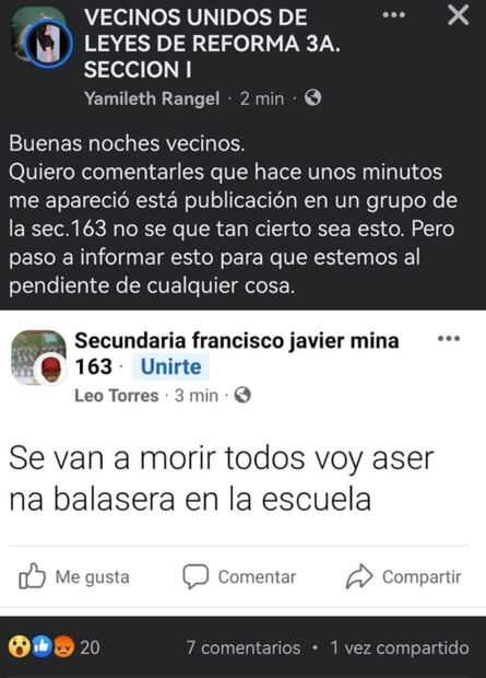 “Se van a morir todos”, la amenaza de balacera a una secundaria de Iztapalapa