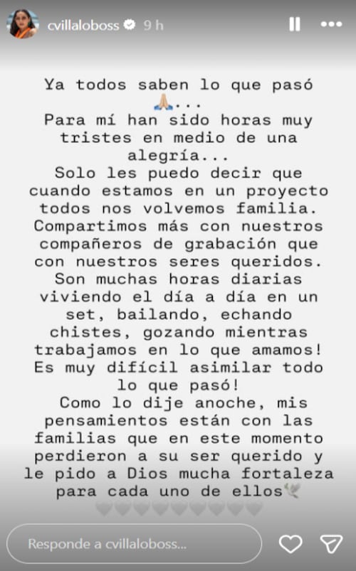 La actriz dedicó un emotivo mensaje a las víctimas del ataque. Foto: Instagram.