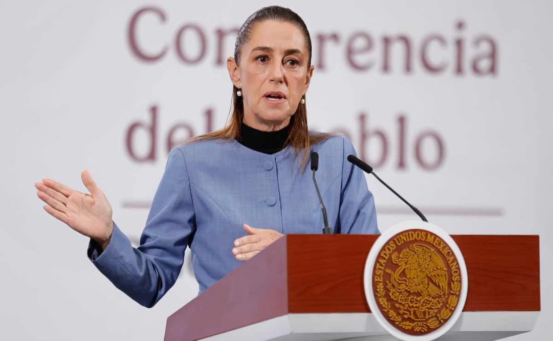 Claudia Sheinbaum, presidenta de México, durante la mañanera del 22 de septiembre del 2025. Foto: Diego Simón / EL UNIVERSAL