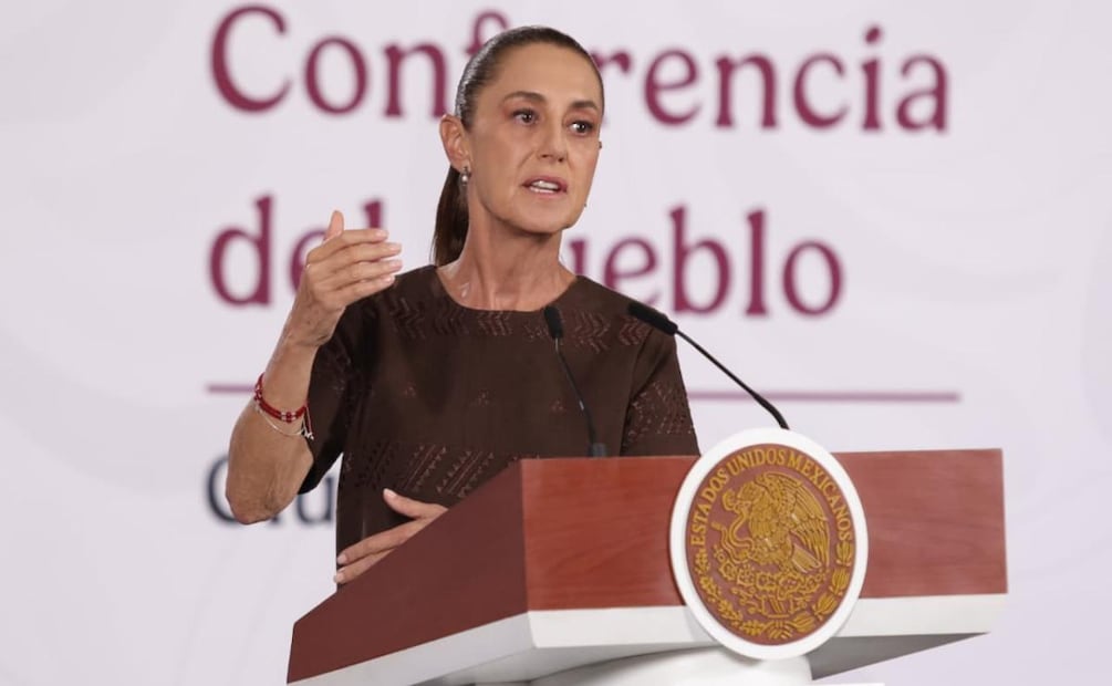 Presidenta Claudia Sheinbaum durante su conferencia de prensa desde Palacio Nacional (03/06/2026). Foto: Carlos Mejía / EL UNIVERSAL