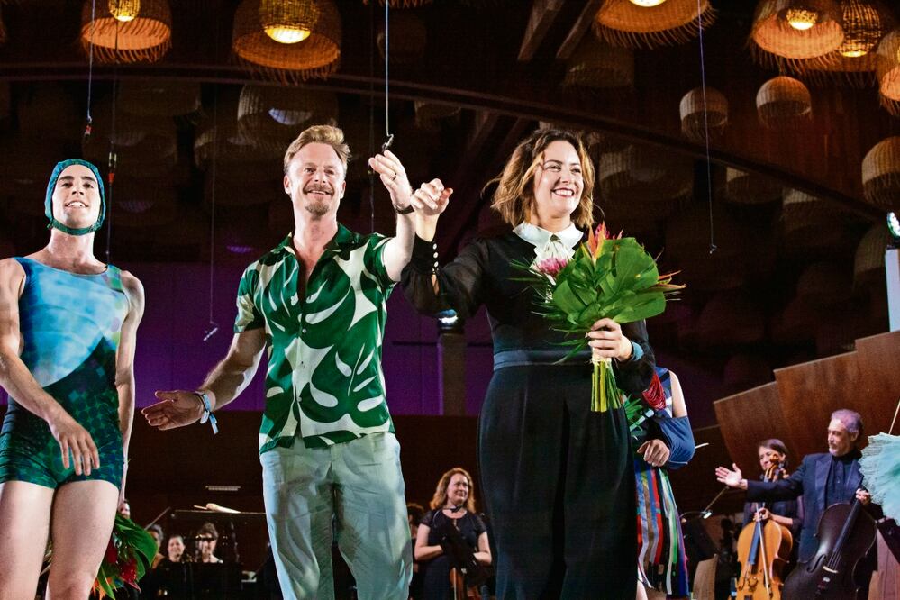 Christopher Wheeldon, coreógrafo residente del encuentro, junto a Alondra de la Parra, fundadora del Festival. Foto: Óscar Turco
