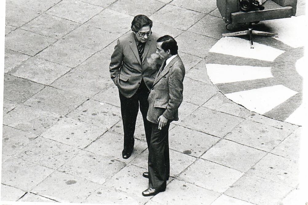 Con dos grandes escritores 