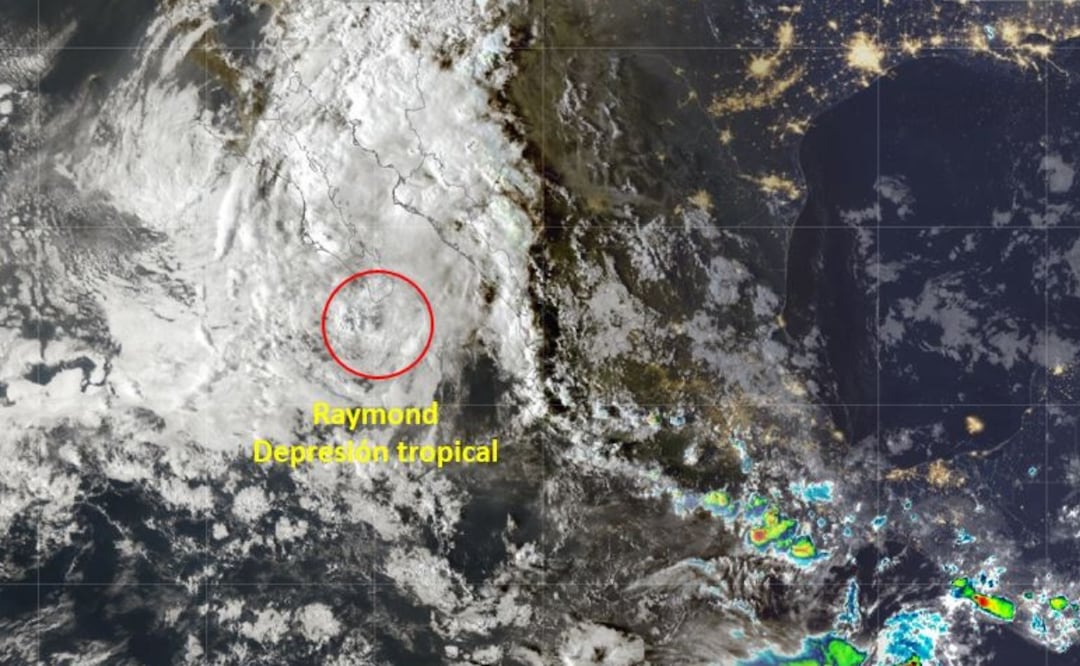 Depresión tropical "Raymond" impactará en Baja California Sur (11/10/2025). Foto: Conagua