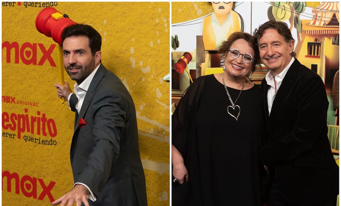 Paulina Gómez Fernández y Roberto Gómez Fernández en la alfombra roja del estreno de la bioserie de "Chespirito: Sin querer queriendo", protagonizada por Pablo Cruz. Foto: Clasos.