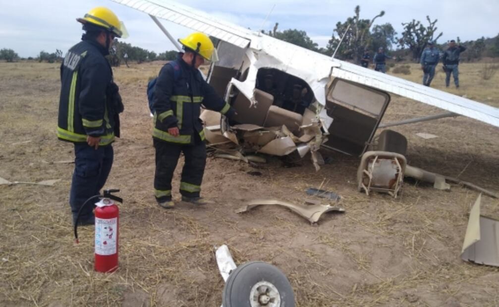 Caída de avioneta en Pachuca deja tres lesionados