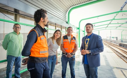 Samuel García supervisa obras de Línea 1 del Metro de NL; prevén finalizar en mayo