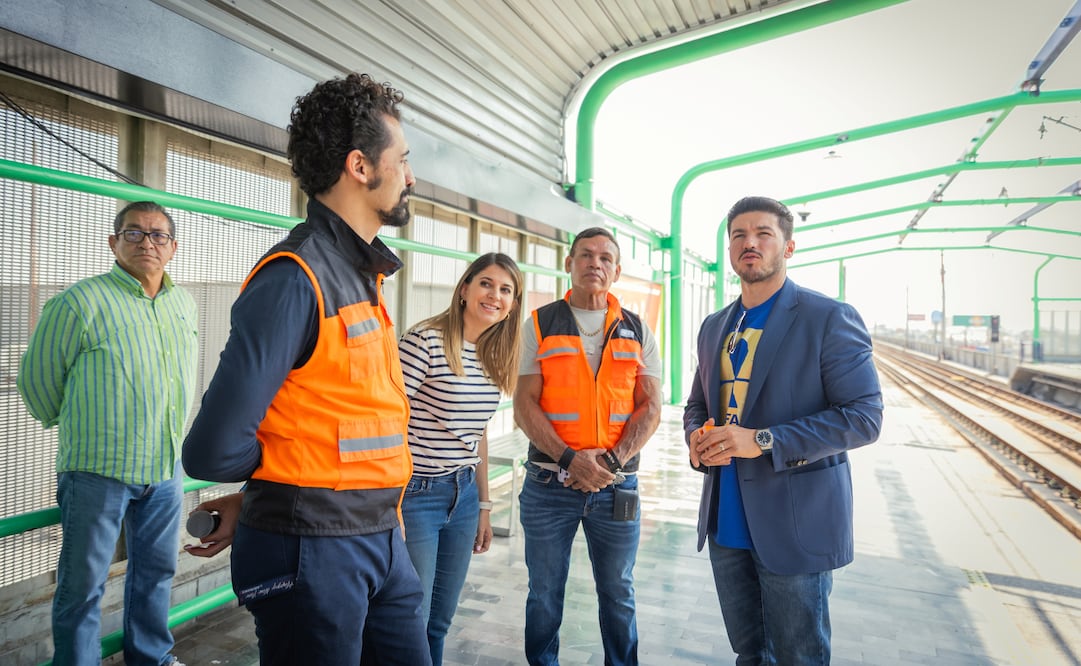 El gobernador de Nuevo León, Samuel Alejandro García Sapúlveda, en supervisión de trabajos del metro del estado (27/03/2026). Foto: Especial