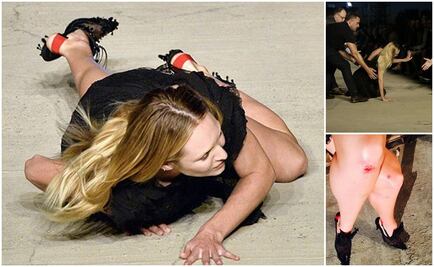 La modelo Candice Swanepoel tropieza y cae en pasarela de NY