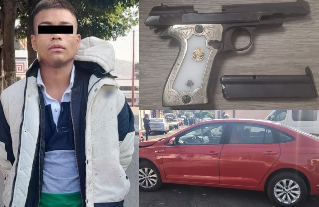 El asaltante fue detenido por uniformados de la policía SSC FOTO: Especial