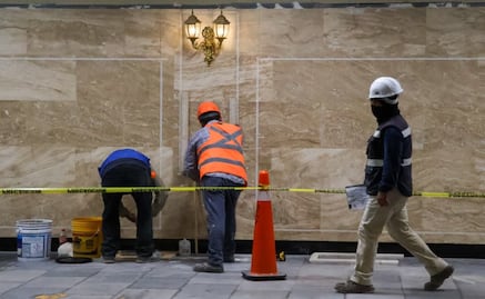 Entre polvo, avanza colocación de lámparas decorativas; continúan obras y cambios en andenes de Línea 2